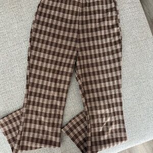 Plaid Brown Pants
